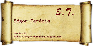 Sógor Terézia névjegykártya