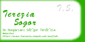 terezia sogor business card